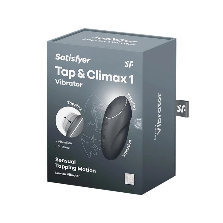 Stymulator łechtaczki Satisfyer Tap & Climax 1, silikon, 11 programów wibracji i stukania