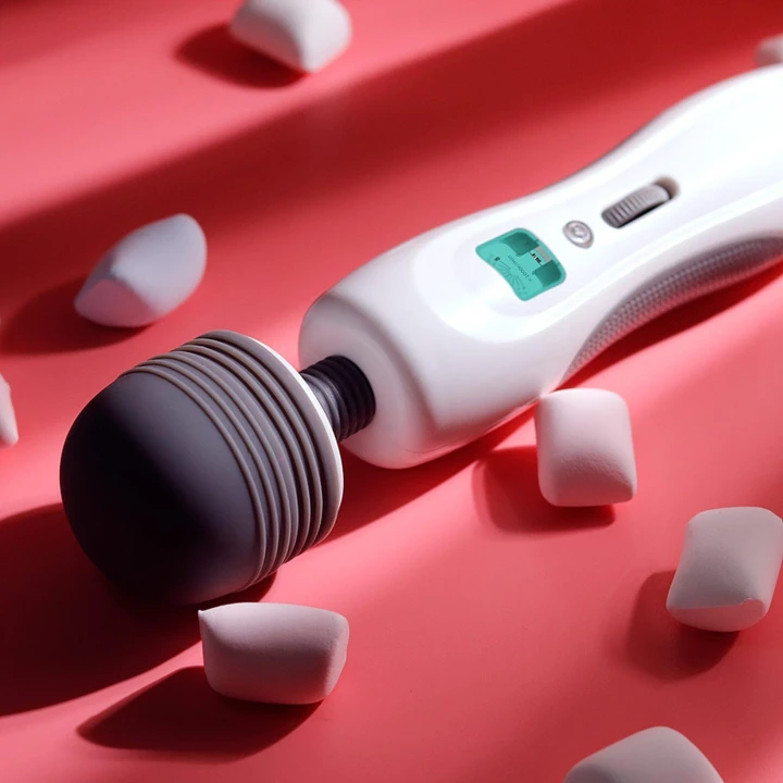 Masażer LED, silikon/ABS, 8 trybów wibracji, wodoodporny, ładowanie USB