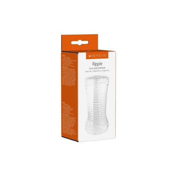 Masturbator przezroczysty Me You Us, elastyczny TPE, wodoodporny, 13 cm