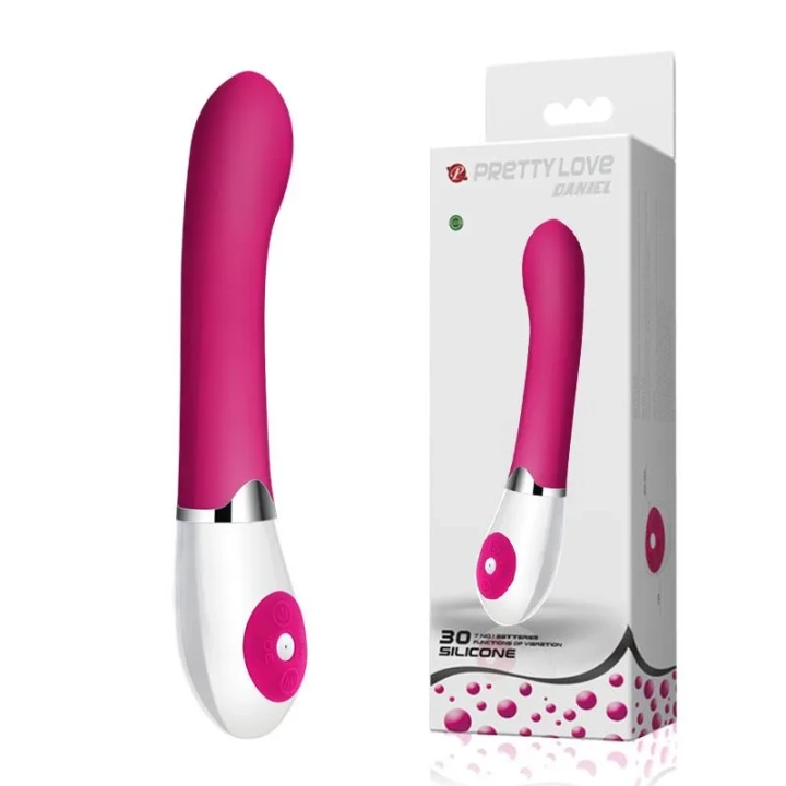 Wibrator silikonowy PRETTY LOVE - DANIEL, 30 funkcji, 19,5 cm, 3,1 cm