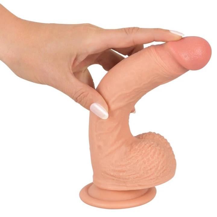 Dildo Realistixxx Real Lover Medium, Silikon, 21,7 cm, elastyczny, praktyczna podstawa ssąca