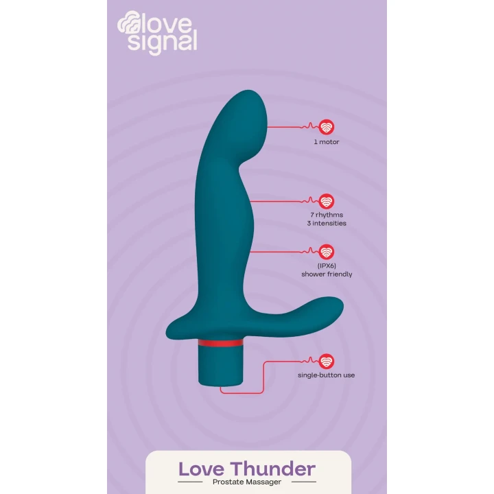 Masażer prostaty Love Signal (Dreamtoys) — silikon, magnetyczne ładowanie, IPX6