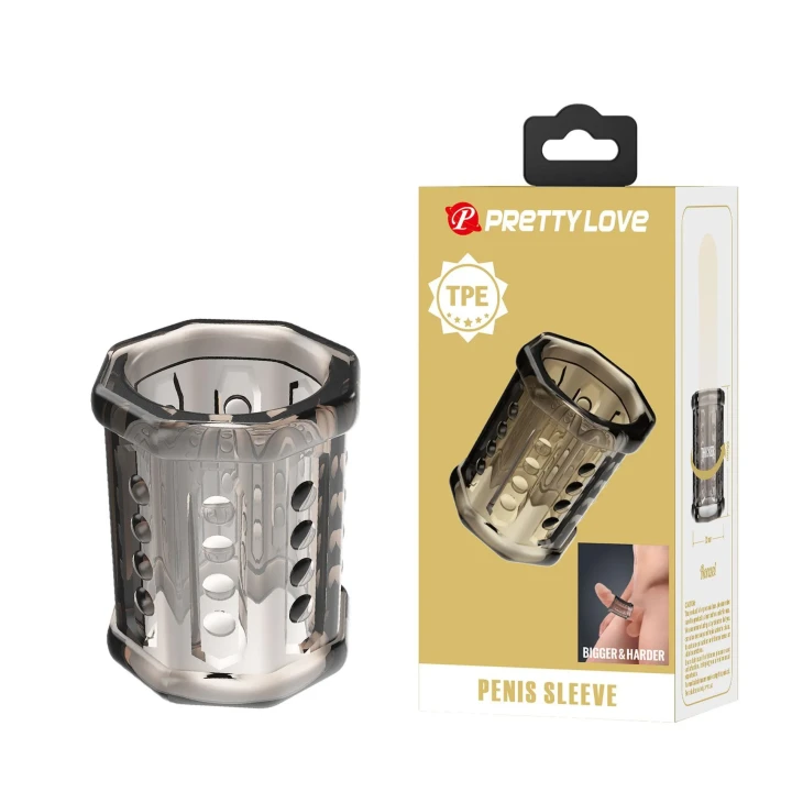 Nakładka na penisa PRETTY LOVE, TPR, wodoodporna, teksturowana, elastyczna