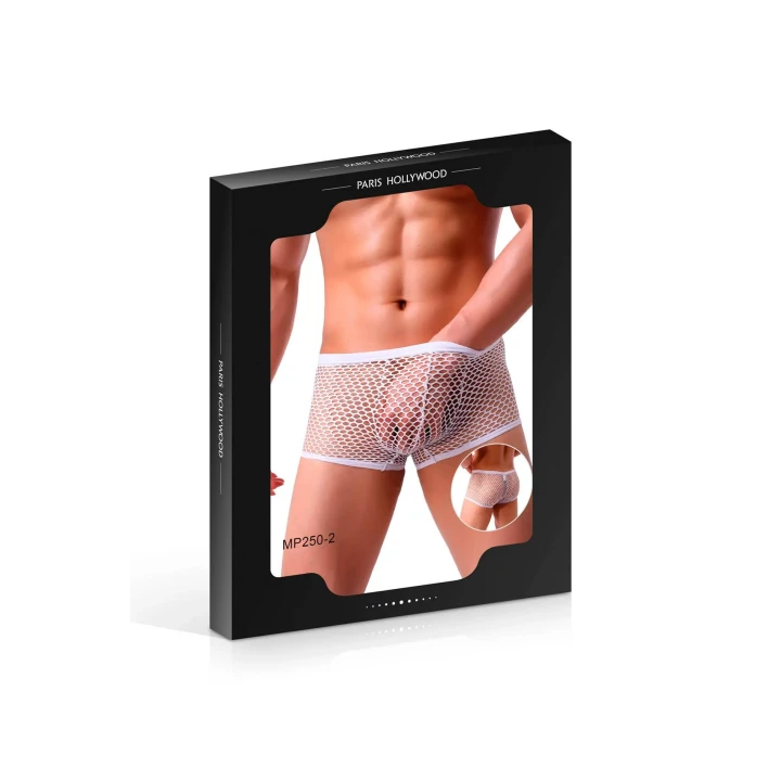 Bokserki męskie PARIS HOLLYWOOD – siateczka, półprzezroczyste, elastyczny nylon-elastan