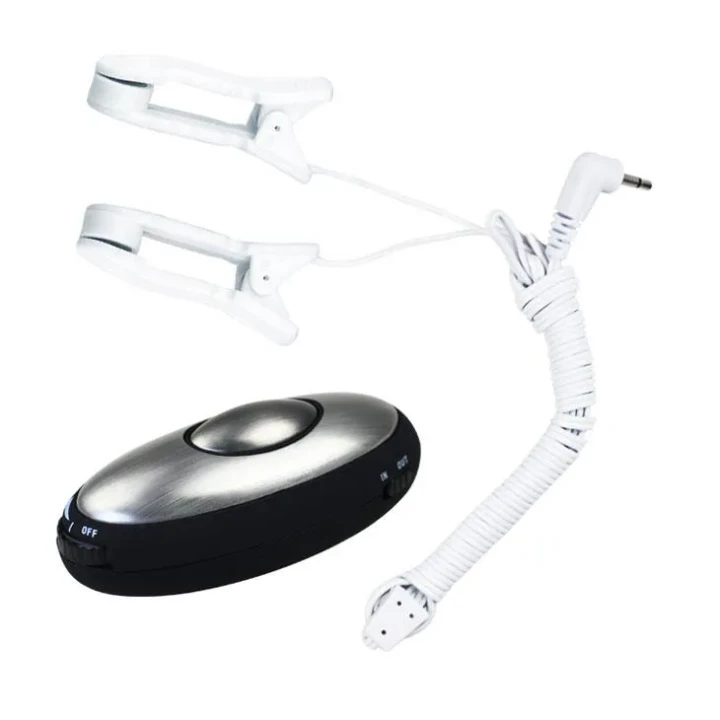 Zestaw elektrostymulacji do sutków BAILE - ręczny zasilacz, zaciski, różne tryby pulsacji