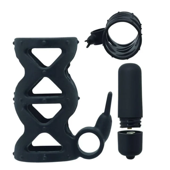 Pierścień falliczny z wibracjami – Timeless Slender, ABS, silikon, 7,5 cm, czarny