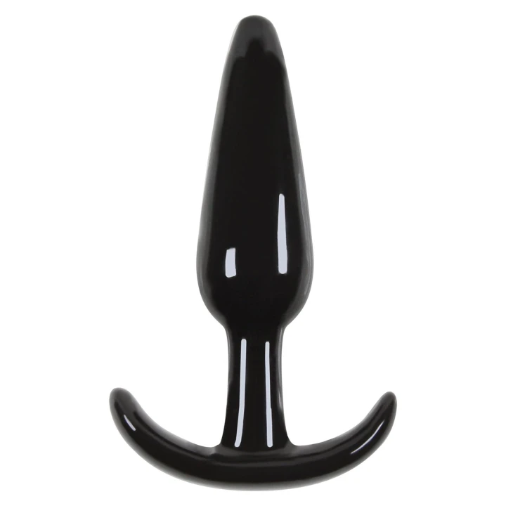 Dildo T-Plug Smooth Black, materiał TPE, 10.9 cm, wodoodporny, stymulacja prostaty