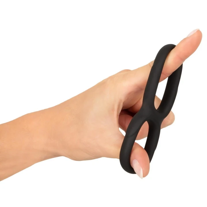 Pierścień erekcyjny Erecto - podwójny, elastyczny, z płynnego silikonu, 2,6-3,1 cm