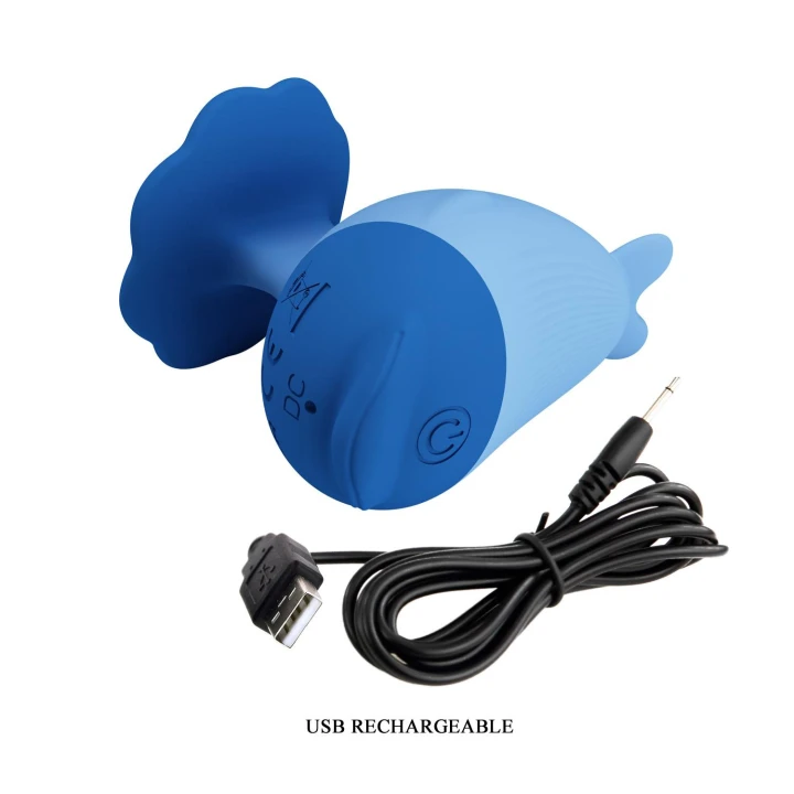 Mini wibrator PRETTY LOVE Dolphin - wodoodporny, silikoniczny, cichy