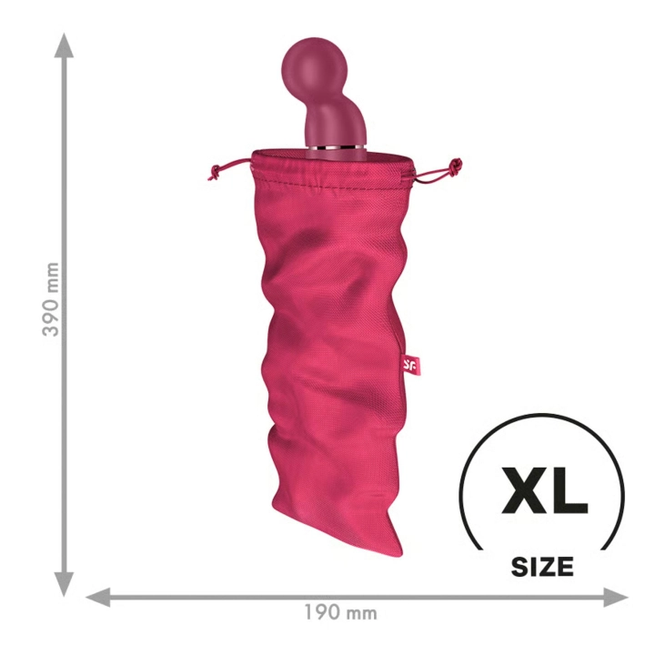 Torba na akcesoria Satisfyer Treasure Bag XL, różowa, długość 39 cm