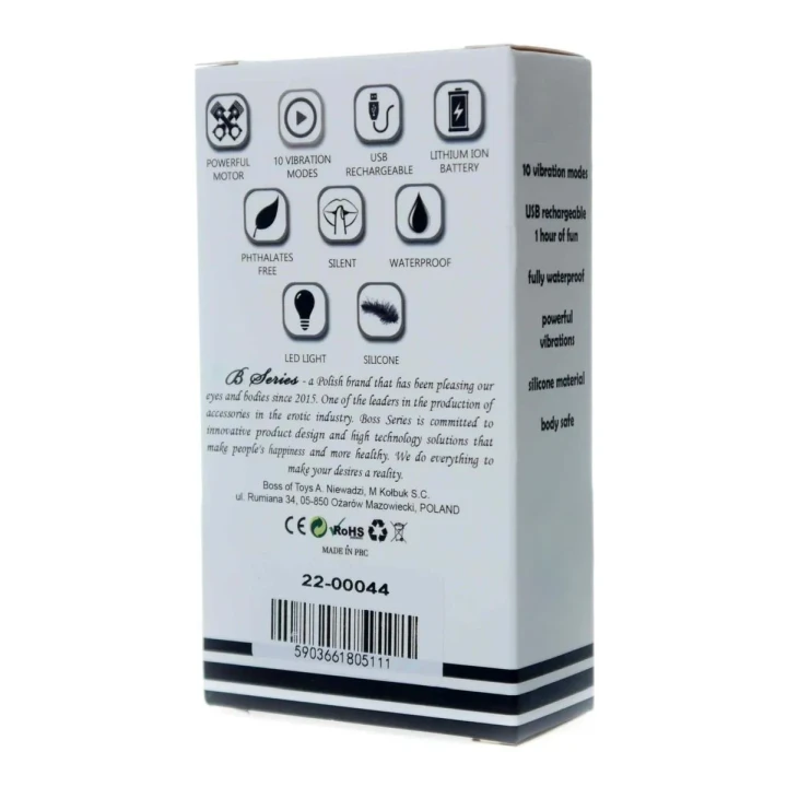 Stymulator łechtaczki USB - Silikonowy, 10 funkcji, wodoodporny, czarny