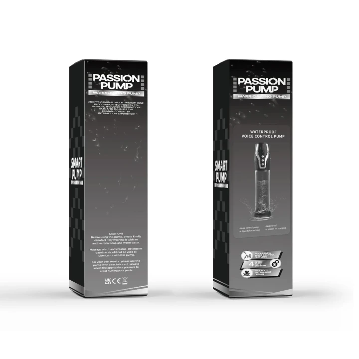 Pompka do intymnych przyjemności PASSION PUMP, wodoodporna, automatyczna, z kontrolą głosową