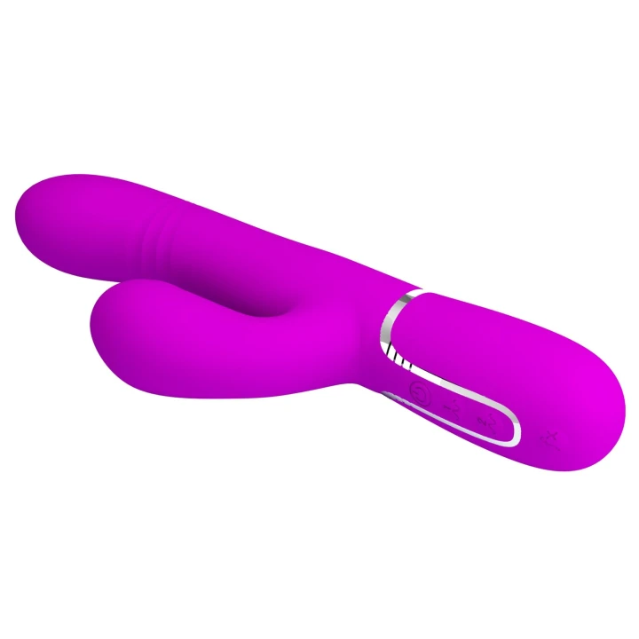 Wibrator króliczek PRETTY LOVE - Mariana, silikonowy, 7 wibracji, 7 thrusting, 4 rolki