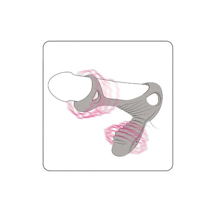 Nakładka wibracyjna CLIMAX GLADIATOR F + LRS, silikon medyczny, wodoodporna, 10 trybów