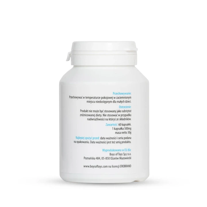 Suplement diety MyLove Ero Strong – 60 kaps., Tribulus 250 mg, L-arginina 100 mg