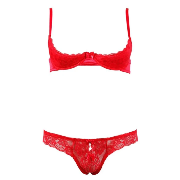 Biustonosz półsztywny COTTELLI LINGERIE, regulowane paski, koronkowy, satynowy 80B/M