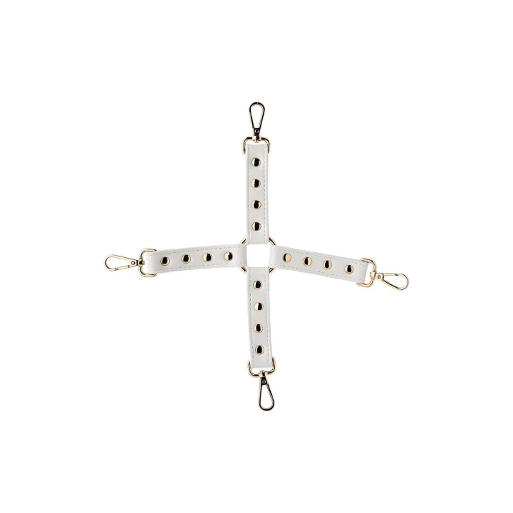 Hogtie Blaze Elite - sztuczna skóra PU, metalowe detale, 4 zaczepy clasp