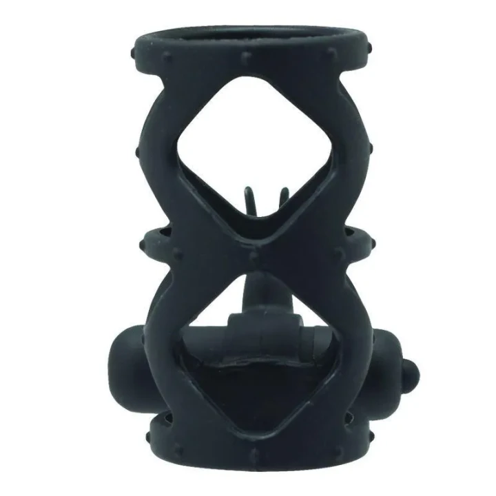 Pierścień falliczny z wibracjami – Timeless Slender, ABS, silikon, 7,5 cm, czarny