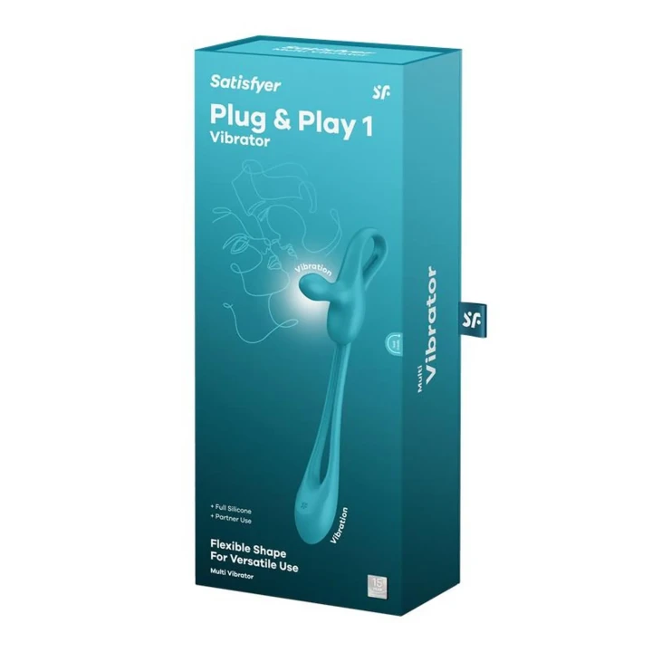 Multiwibrator Satisfyer Plug & Play 1 - silikon, 12 programów wibracji, wodoodporny