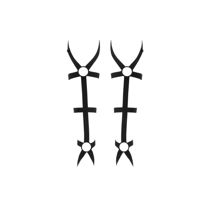 Uprząż na nogi OBSESSIVE Armares O/S, regulowane paski, metalowe łączenia, materiał premium