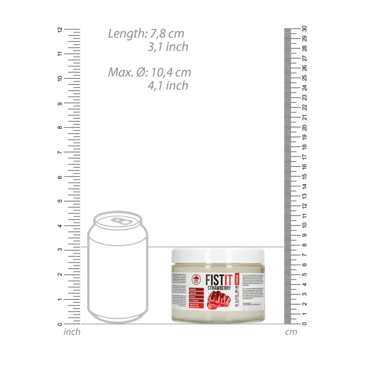 Lubrykant na bazie wody Fist It - Extra Gruby, Truskawkowy, 500 ml