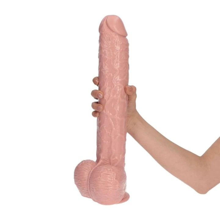 Dildo - Włoska Ekspert 40 cm, PVC, Przyssawka, Naturalna Skóra
