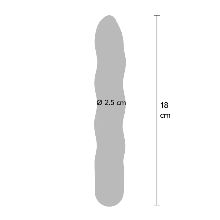 Wibrator falisty Funky Wave, 18 cm, wodoodporny, ABS