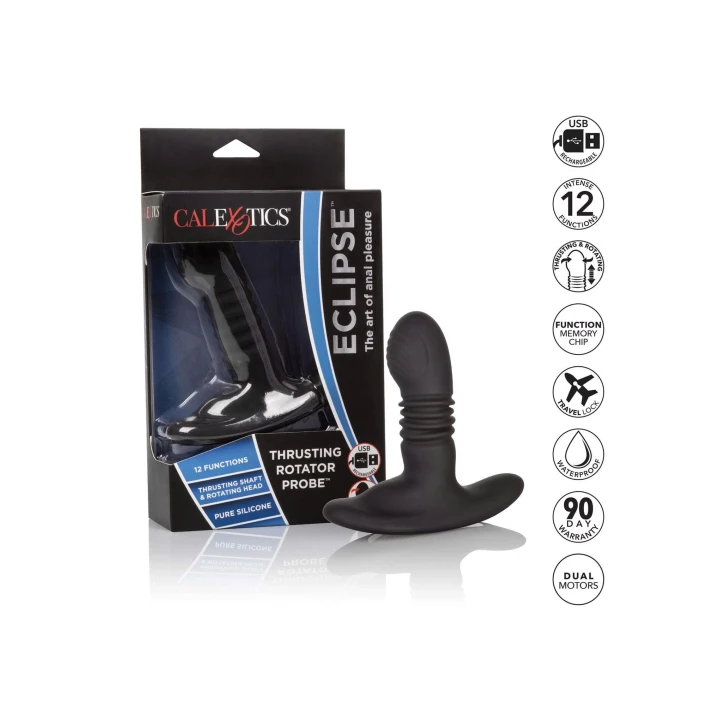 Wibrator analny Eclipse - wibrujący, silikonowy, wodoodporny, 9.5 cm