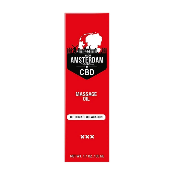 Olejek do masażu CBD - Amsterdam, 50 ml, naturalne składniki, relaksuje i nawilża