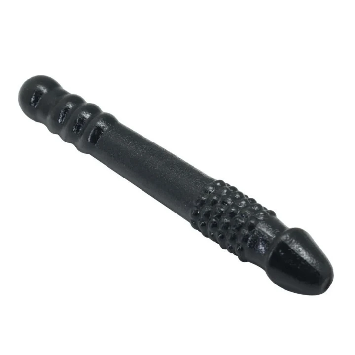 Dildo Timeless - podwójny, czarny, 25,4 cm długości, 3,2 cm średnicy, TPE