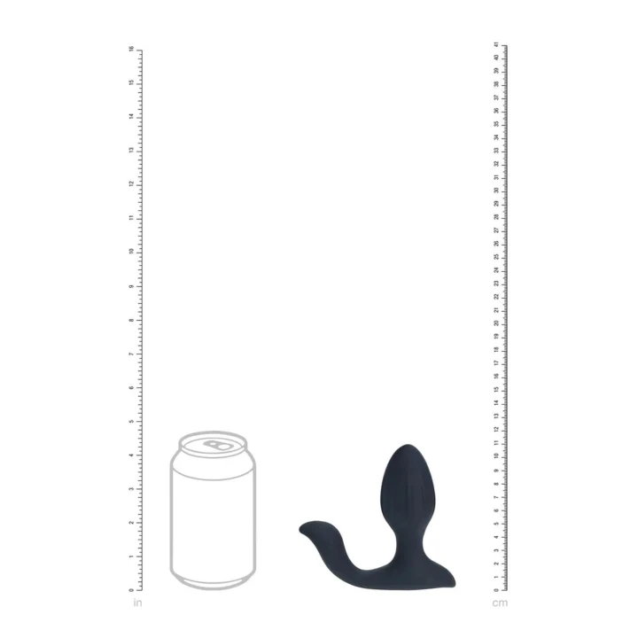 Wibrujący i obrotowy korek analny, silikonowy, ergonomiczny, wodoodporny - czarny