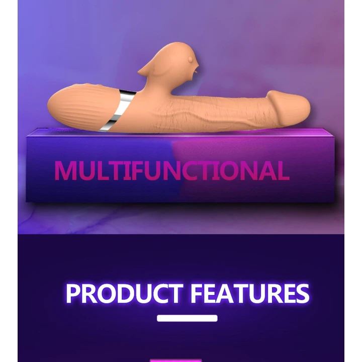 Stymulator Łechtaczki Basia - 2 w 1, Silikon, 9 trybów wibracji, USB