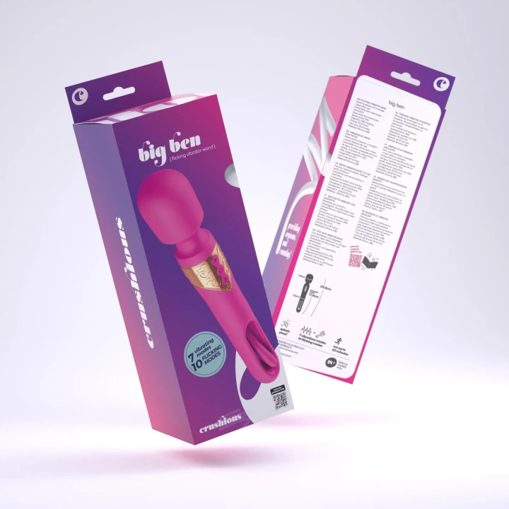 Masażer DUAL Big Ben - 25,9 cm, 7 trybów wibracji, 10 trybów stymulacji