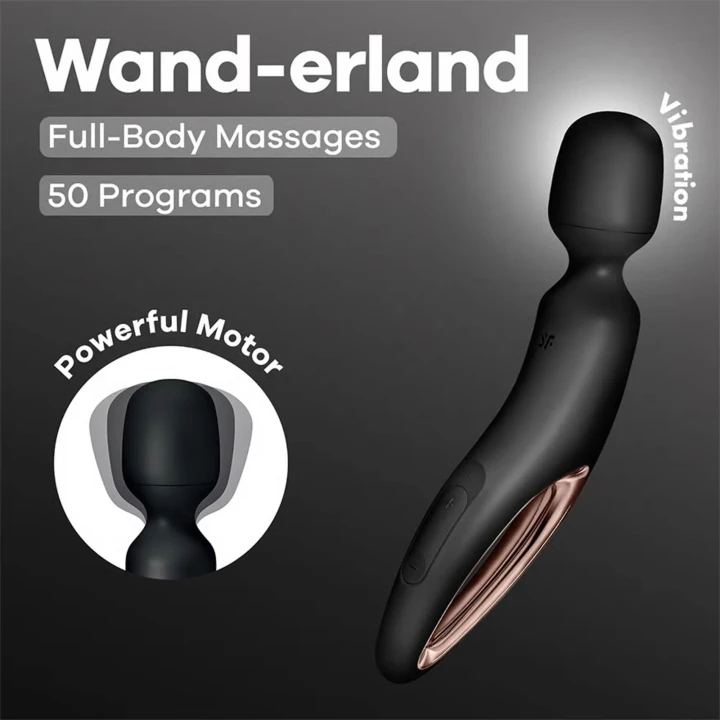 Wibrator różdżka Satisfyer Wand-erland, XXL, 50 trybów wibracji, wodoodporny IPX7