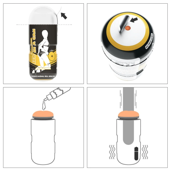 Masturbator analny Cyber-skóra - Wibrujący, wielokrotnego użytku, 16 cm