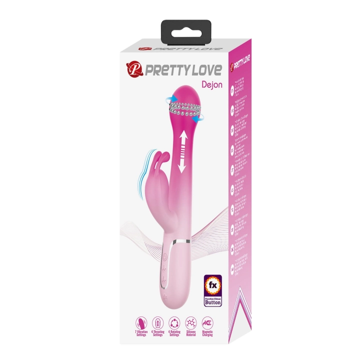 Wibrator króliczek Pretty Love Dejon – 7 trybów wibracji, 4 obroty, 4 pchnięcia