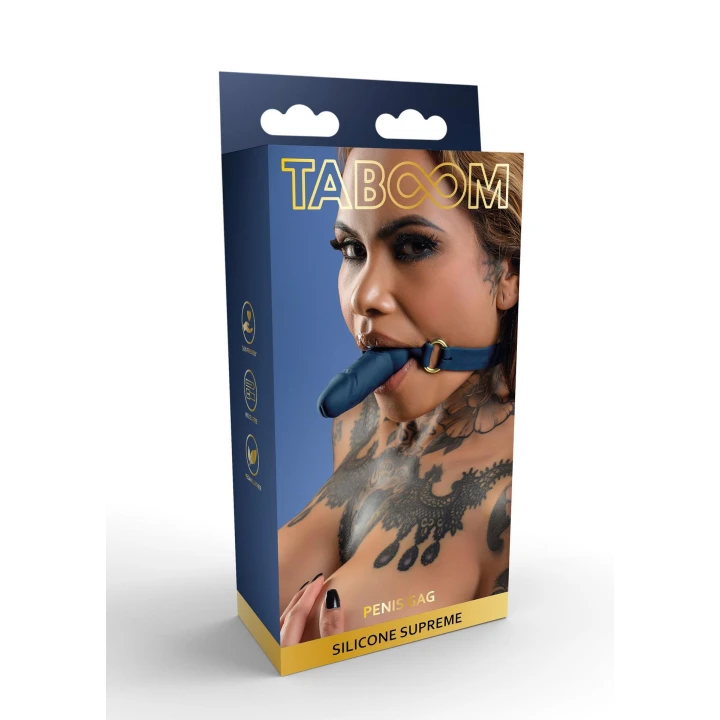 Knebel kulkowy silikonowy TABOOM, regulowany pasek, średnica 2.5 cm, długość 60 cm