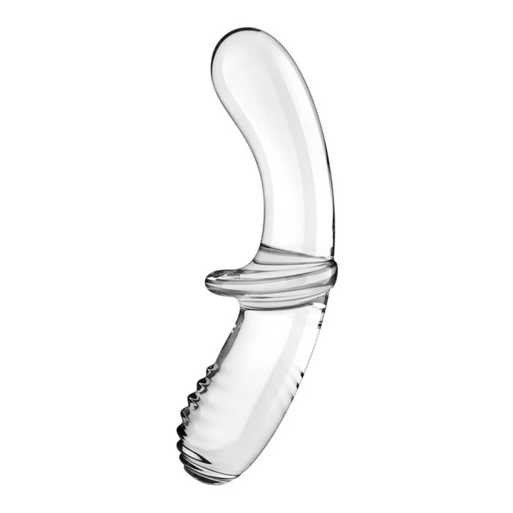 Wibrator szklany Satisfyer Double Crystal, 200mm, uniseks, odporność na temperatury