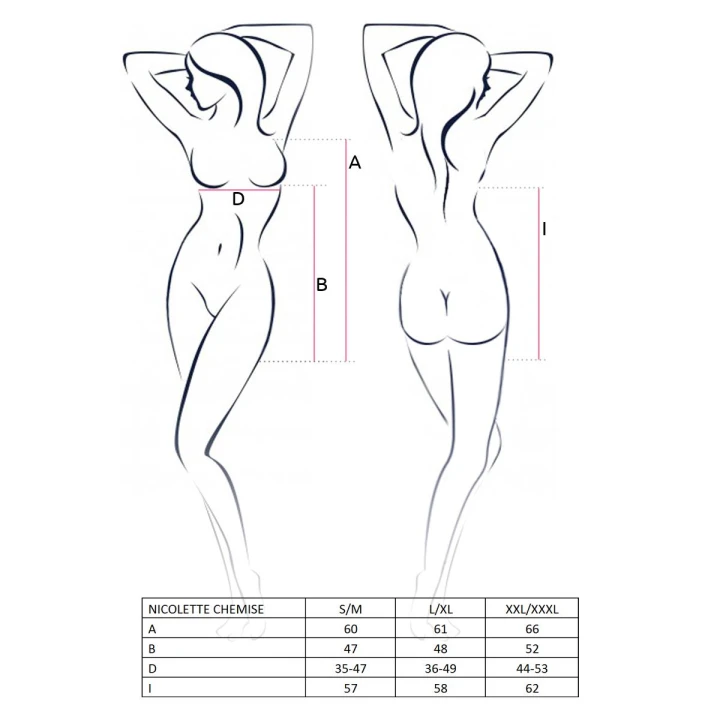Koszulka nocna CASMIR NICOLETTE, tiul, regulowane ramiączka, rozmiar XXL/XXXL