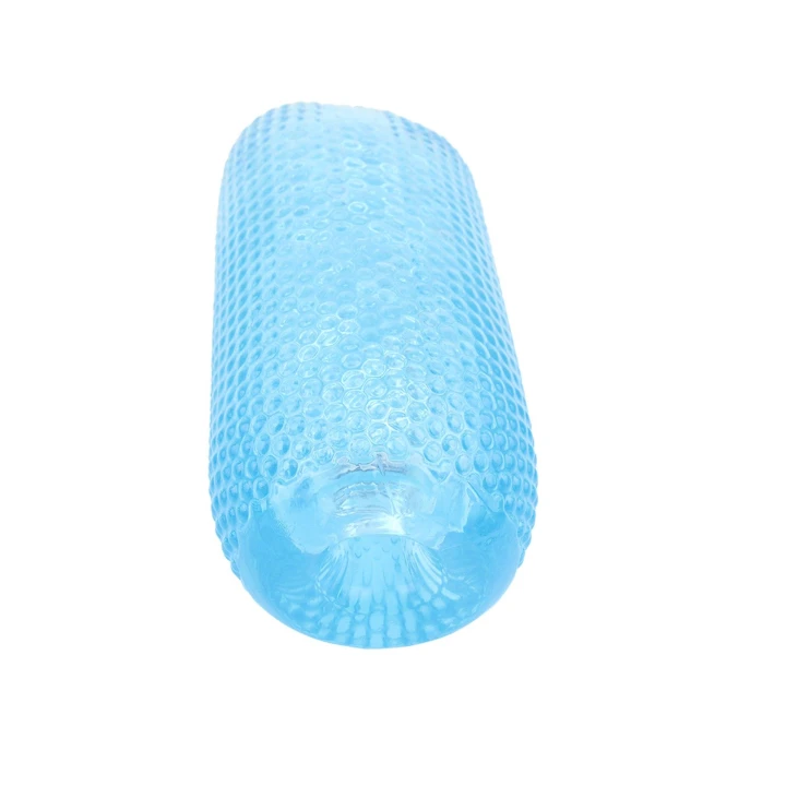 Stymulator dłoni No.3-Blue, TPE, 12,5 cm, teksturowana wewnętrzna powierzchnia