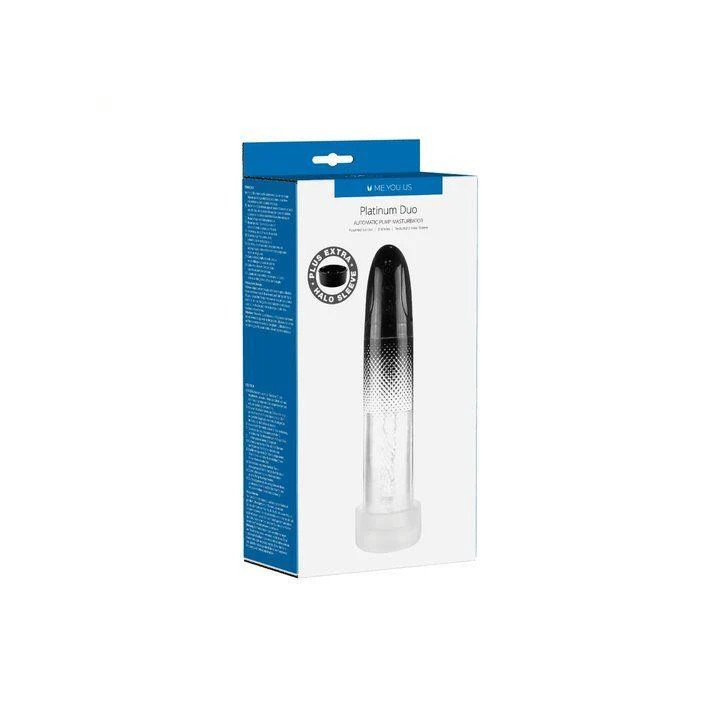 Masturbator automatyczny Me You Us Platinum Duo, przezroczysty, 3 tryby ciśnienia