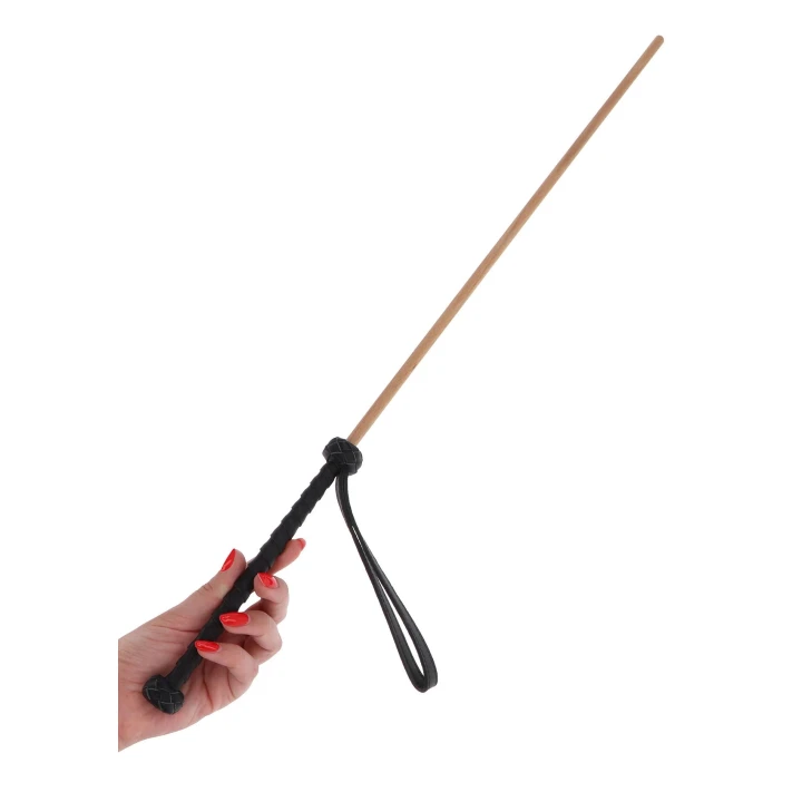 Laska BDSM EXTREME by HIDDEN DESIRE, 60 cm, drewno bukowe, skóra owcza