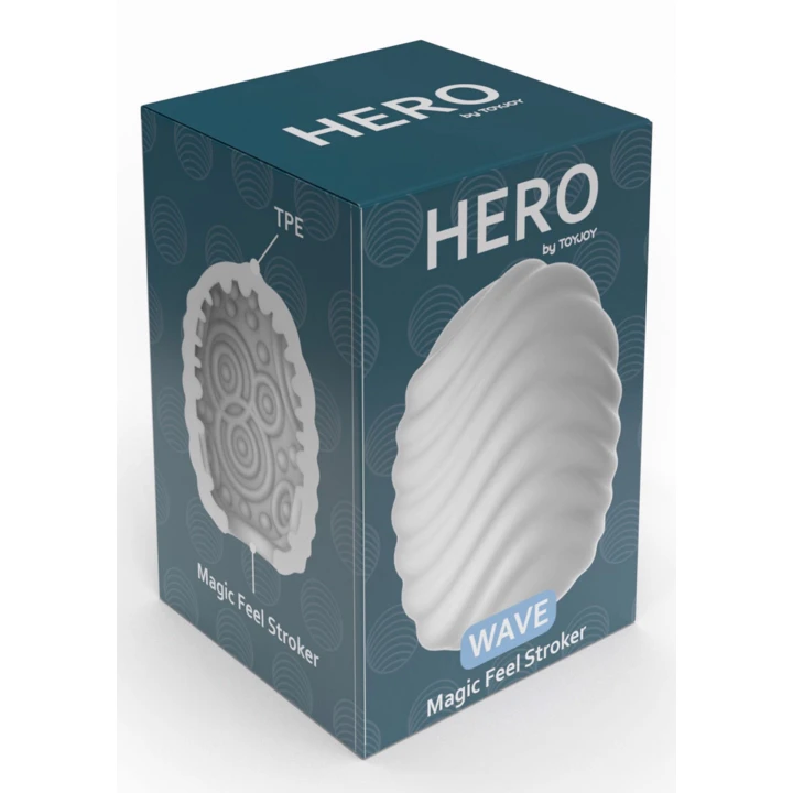 Masturbator mini TOYJOY HERO, elastyczny TPE, ergonomiczny kształt, faliste wypustki