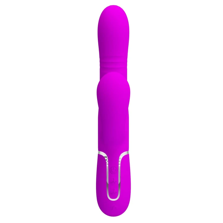 Wibrator króliczek PRETTY LOVE - Mariana, silikonowy, 7 wibracji, 7 thrusting, 4 rolki