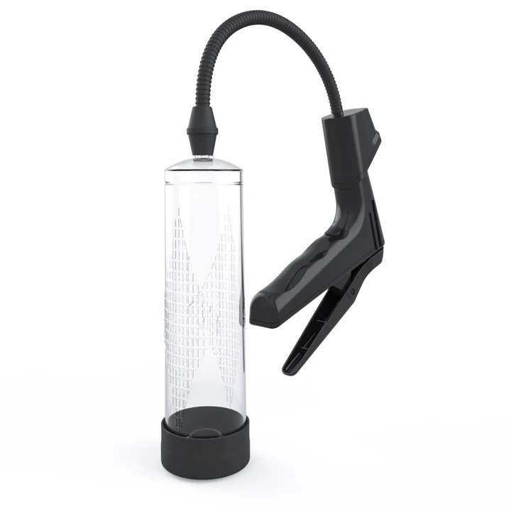 Pompka próżniowa - Manualna z cyfrowym wyświetlaczem, długość 22 cm, materiał: ABS/Silikon