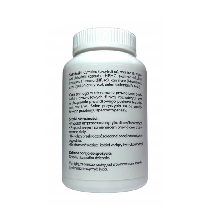 Suplement diety na potencję Senimax – 60 kapsułek, L-arginina, naturalne afrodyzjaki
