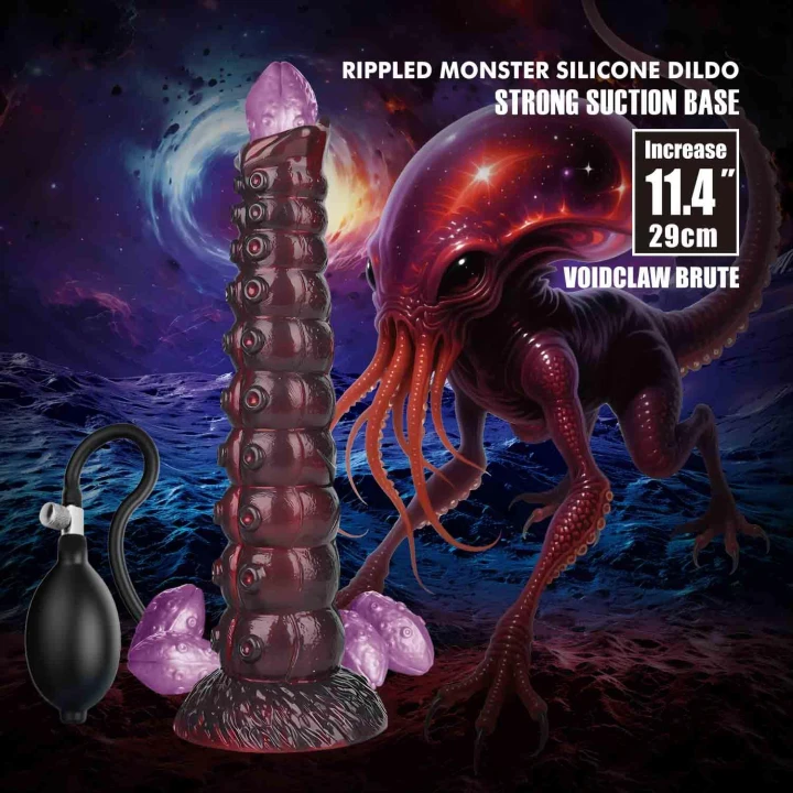 Dildo Power Monsters Voidclaw Brute 29 cm, teksturowany silikon, średnica 5,7 cm