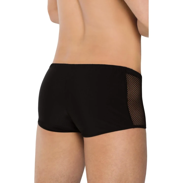 Bokserki siateczkowe SOFTLINE COLLECTION, czarne, M, 20% elastan, maksymalny komfort