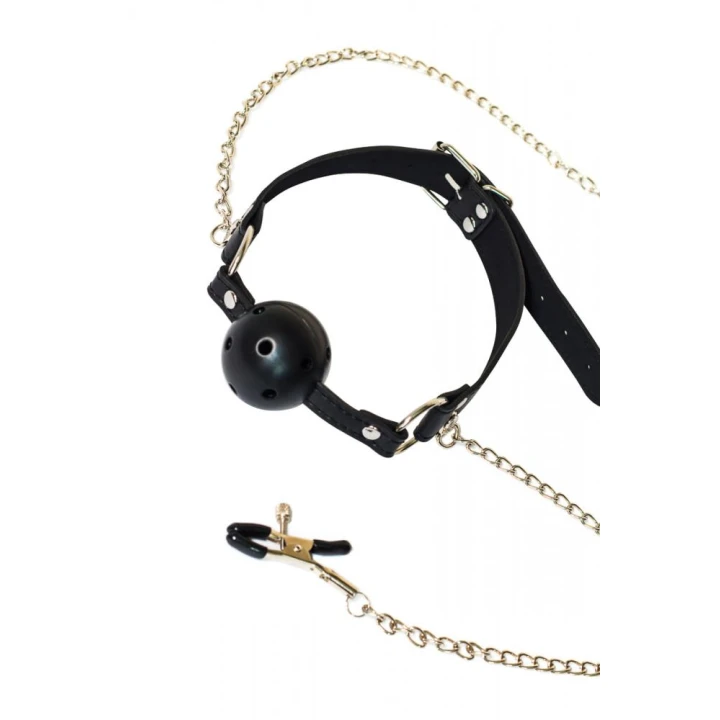 Knebel z klamrami na sutki Party Hard, długość 61 cm, wodoodporny, dla początkujących