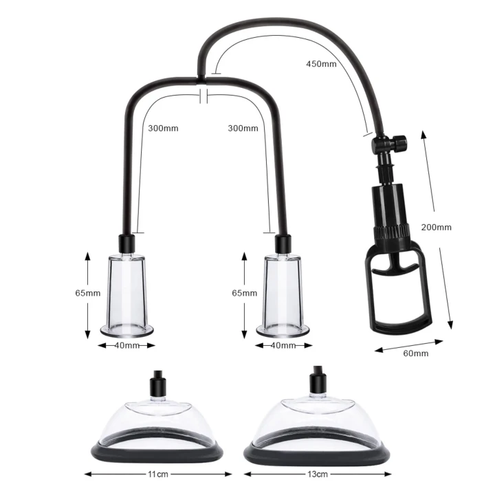 Pompka dla kobiet PASSION - 4 przyssawki, regulacja intensywności, wodoodporna